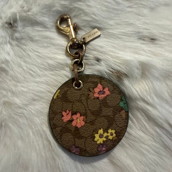 COACH Mirrored Floral  Keychain - Picture 2 of 4